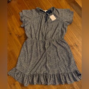 NWT, LC Lauren Conrad boho navy Flrtt dress, sz XL